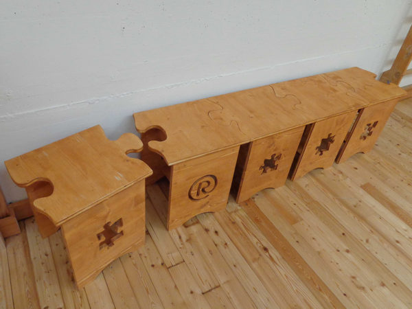 Bench and stools puzzle - Rocchi